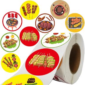 500pcs ملصقات شواء الحفلات الحفلات -هدايا الحفلات تحت عنوان عيد ميلاد استحمام الطفل هوت دوج للحفلات الزخارف