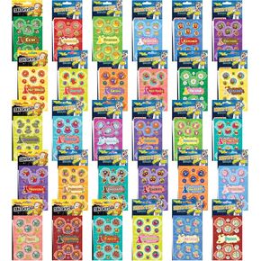 Dr. Stinky's Scratch n Sniff ملصقات 30 حزمة ، التفاح ، الموز ، البيتزا ، القمامة ، الكرز ، كعكة عيد الميلاد ، الشوكولاتة ، حلوى القطن ، نيران المعسكر ، الدب Gummi ، الأناناس ، البرتقال ، الكعكة ، 810 ملصقات