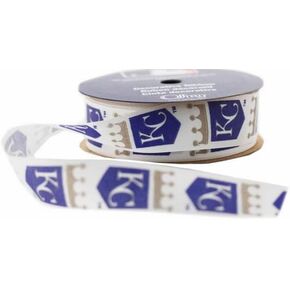 Kansas City Ribbon 7/8"" Inches by 9-Feet - Officially Licensed, White