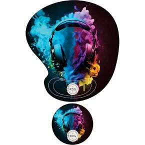 RDG Pad Ergonomic Mouse مع راحة وراحة معصم الهلام ، واللعب غير المنزلق 2 في 1 ألعاب القاعدة المطاطية ، ودعم المعصم السلس لقاعدة المطاط الصديقة للمكتب للمدرسة والمكاتب والألعاب استخدامات
