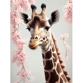 Hmdiimge Giraffe Pattern Diamond Painting Kits 5D Diamond Art Diy لوحات مع فن للبالغين ديكور الجدار المنزلي 12x16 بوصة
