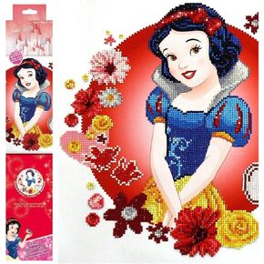 Diamond Dotz Disney Snow White Diamond Painting kits للبالغين - مجموعات فن الماس أكياس حرفة إبداعية مريحة مع Dotz Gems 28x22