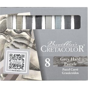 مجموعة الباستيل الصلبة Cretacolor ، 8 Count (حزمة 1) ، رمادي