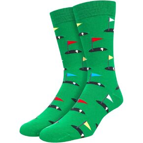 SOCKFUN Doctor Flamingo Teeth President Pizza Orange Cat Guitar Golf Socks, Gifts for Nurse Dentist Cat Guitar Lover