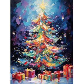 Zariocy 5D الماس مجموعات فنون للبالغين شجرة عيد الميلاد ، DIY Diamond Painting عناصر عيد الميلاد جولة كاملة الحفر الكريستال Diamond Planshs Arts Craft for Home Office Wall Decor