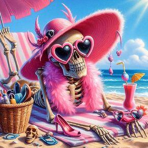 KTHOFCY 5D DIY Diamond Painting Kits for Adults, Halloween Beach Skull Horror Full Drill Embroidery Cross Stitch Crystal Rhinestone Paintings Pictures Arts Wall Decor Painting Dots Kits 11.8X11.8inch