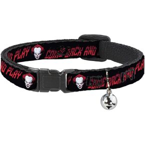 طوق القط الانفصال الفصل الثاني وجه pennywise يعود ولعب Reds الأسود من 8 إلى 12 بوصة 0.5 بوصة