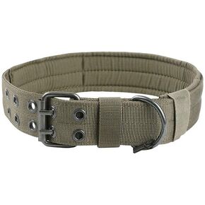 Love Dream Tactical Dog Cog ، طوق الكلب العسكري القابل للتعديل مع خاتم المعدن D و مشبك طوق تدريب على النايلون الثقيل للكلاب XLarge كبيرة المتوسطة