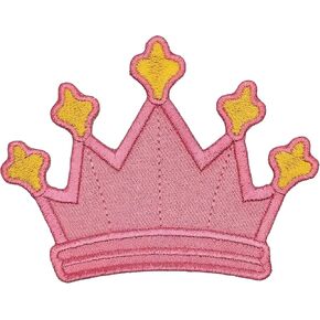 3.5 "Princess Iron on Patch - Princess Princess Crown healques Girls Baby Baby On Sew on the Hotique Patches for Holes ، Clothing ، Dress ، Jeans ، Hat ، Complem