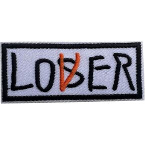 Loser - Lover Patch, Size 3" Iron Patch or Sew On Patches for Backpacks Jeans Hats Clothes, Funny Meme Embroidery Patches, DIY Embroidered Patches, Sticker Patches Gift for Boys Girls