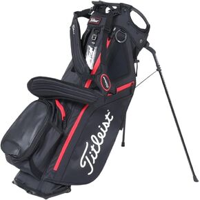 Titleist - Hybrid 5 Golf Bag - Black/Black/Red, 4.6 lbs