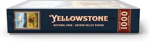 MyPuzzle Yellowstone National Park - Hayden Valley Bisons, Vintage Travel Poster - Premium 1000 Piece Jigsaw Puzzle for Adults in Saudi Arabia