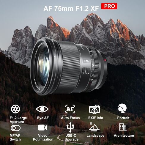 VILTROX 27mm f/1.2 F1.2 Pro XF Mount APS-C Portrait Autofocus Lens for Fujifilm Fuji X-Mount Cameras X-T30 X-T3 X-PRO3 X-T200 X-E4 X-E3 XH2S XH2 XT5 XT4 XT3 XS20 XT30 II XT200 in Kuwait