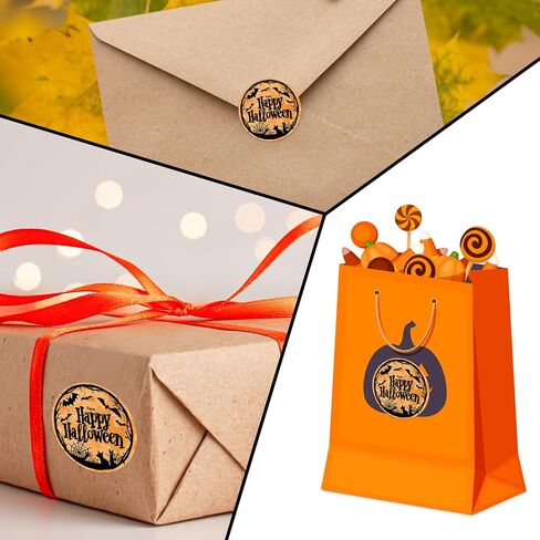 Heyfibro 500 PCS 1.5 Inch Happy Halloween Thank You for All You Do Stickers Appreciation Thank You Stickers Roll for Employees Teachers Envelopes Packaging Gift Favors Decor in Saudi Arabia