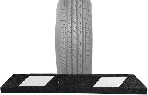 Checkers Park-It® 3 أقدام طويلة 100 ٪ توقف وقوف السيارات المطاط المعاد تدويره ، 3 '× 6 "× 4" ، سدادة العجلة لوقوف السيارات ، أبيض/أبيض واضحة للغاية ، GNRS1320WH in Kuwait