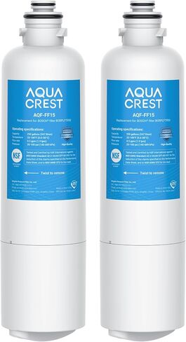 AQUA CREST BORPLFTR50 Refrigerator Water Filter, Replacement for Bosch Ultra Clarity Pro 12033030, 11025825, 12028325, BORPLFTR55, WFC100MF, WFS200MF, 3 Pack in Saudi Arabia