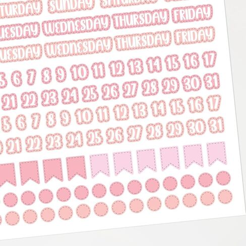 A5 أيام النقاط وملصقات الأرقام باللون الأزرق - 5.3 "X 8.3" - مجلة الحرفية Snail Mail Planner Journal Diary Paper Sheet in Kuwait