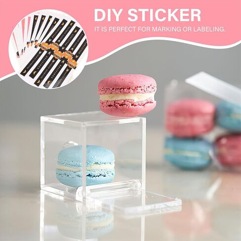 Food Packaging Sealing Stickers 100pcs Tamper Evident Stickers Pink Striped Long Sealing Labels for Handmade Baking Retail Store Wrapping Cookie and Cake Boxes (Pink) in Saudi Arabia