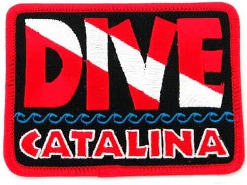 Dive Catalina Patch Embroidered Iron On Scuba Diving Flag Emblem California Souvenir in Saudi Arabia