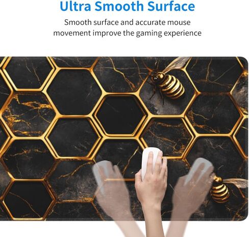 Green Numbers Gaming Mouse Pad, Large Non-Slip Rubber Base Mousepad XL 31.5x11.8in, Keyboard Mouse Mat, Desk Pad with Stitched Edges for Gamer Home&Office in Kuwait