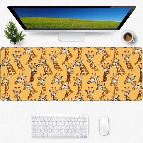 Autumn Leaves Gaming Mouse Pad, Desk Mat, Non-Slip Rubber Base Cool Aesthetic MousePads for Computer Laptop Keyboard Office School Home Desktop Accessories Fall Decor 31.5" x 11.8" in Saudi Arabia
