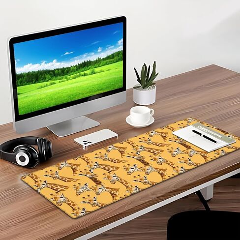 Autumn Leaves Gaming Mouse Pad, Desk Mat, Non-Slip Rubber Base Cool Aesthetic MousePads for Computer Laptop Keyboard Office School Home Desktop Accessories Fall Decor 31.5" x 11.8" in Saudi Arabia