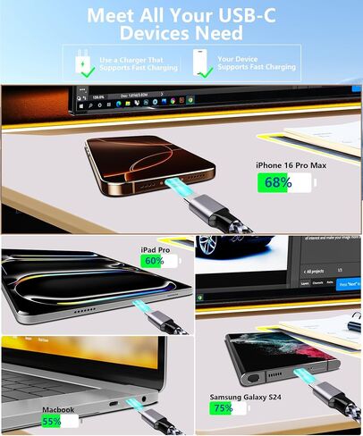 【MFi Certified】100W USB-C to USB-C Charging Cable, Stuffcool 3Pack 6FT Type-C iPhone 15 Charger Fast Charging Cord Compatible with iPhone 15/15 Plus/15 Pro/15 Pro Max/iPad Pro/Air/Mini/MacBook Pro/Air in Saudi Arabia