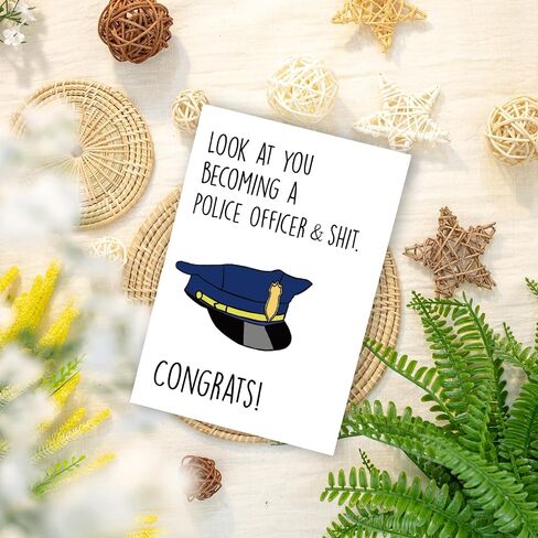 Funny Police Academy Graduation Card for Him Her, Congratulation on Graduation Card for Policeman, Policeman Promotion Gift, Policeman Proud of You Gift for Son Daughter Brother Sister in Saudi Arabia