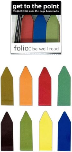 Get to the Point Magnetic Bookmarks Earthtone Color Line Markers - Box of 20 - Magnetic Bookmarks-Magnet Page Markers Page Clips Assorted Book Markers Set for Students Teachers Reading and Book Lovers in Kuwait
