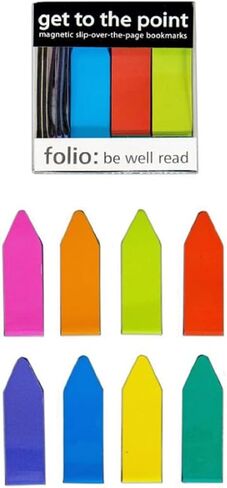 Get to the Point Magnetic Bookmarks Earthtone Color Line Markers - Box of 20 - Magnetic Bookmarks-Magnet Page Markers Page Clips Assorted Book Markers Set for Students Teachers Reading and Book Lovers in Kuwait