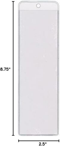 StoreSMART - Bookmark Covers/Holders with Tassle Hole - Clear Plastic - 20-Pack - Made in USA - BMK9071-20 in Saudi Arabia