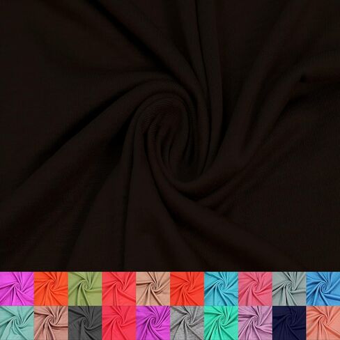 Texco Inc 60" Wide 100% Rayon Jersey Knit-130GSM Fabric by The Yard for Clothing, Apparel, Active, Casual Wear, Dresses, Jumpsuit, Head Accessories DIY and Home Textile, Dark Brown 10 Yards in Saudi Arabia