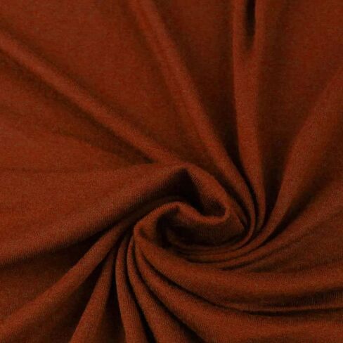 Texco Inc 60" Wide 100% Rayon Jersey Knit-130GSM Fabric by The Yard for Clothing, Apparel, Active, Casual Wear, Dresses, Jumpsuit, Head Accessories DIY and Home Textile, Dark Brown 10 Yards in Saudi Arabia