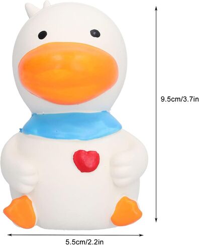 Keenso Latex Duck Dog Toys Cute Interactive Funny Squeak Duck Toys for Dog Puppy Chewing Playing (White) in Saudi Arabia