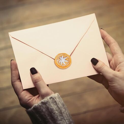 مجموعات ختم الختم 8 PCS ، ونحاس الختم شمع الطوابع والخشب مقبض لبطاقات دعوات الزفاف - 7 أنماط in Kuwait