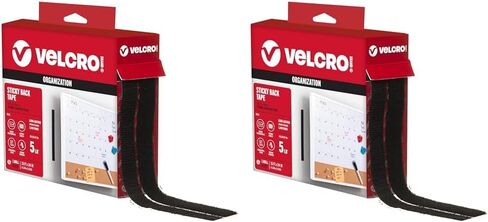 VELCRO Brand Sticky Back Tape for Organization, 15' x 3/4", Black, (90081) (Pack of 2) in Saudi Arabia