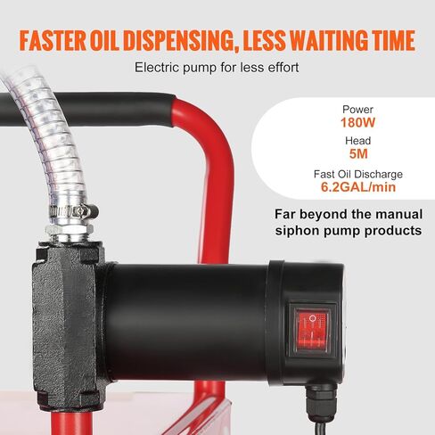 علبة وقود، سعة 35 جالون، خزان غاز على 4 عجلات، مع مضخة نقل يدوية، حاوية وقود ديزل بنزين للسيارات، جزازات العشب، مركبات الدفع الرباعي، القوارب، المزيد، أسود in Kuwait