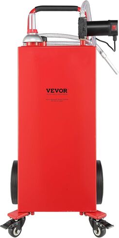 علبة وقود، سعة 35 جالون، خزان غاز على 4 عجلات، مع مضخة نقل يدوية، حاوية وقود ديزل بنزين للسيارات، جزازات العشب، مركبات الدفع الرباعي، القوارب، المزيد، أسود in Kuwait