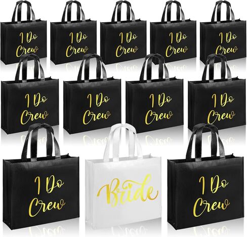 Cindeer 12 Pcs Let's Go Girls Bridesmaid Bags Holographic Bachelorette Gift Bags Glossy(Laser Color,Let's Go Girls) in Saudi Arabia