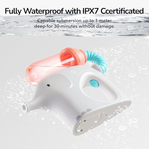 Mideer Elephant Water Gun for Kids, Electric Powerful Water Squirt Gun with 200 Blasters, Transparent Automatic Water Guns IPX7 Waterproof, Continuous Water Blaster Beach Pool Toys for Kids (Blue) in Saudi Arabia