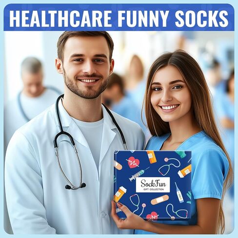 جوارب SOCKFUN للطبيب فلامنغو الأسنان والبيتزا والبرتقال والقطط والجيتار والجولف والهدايا للممرضة وطبيب الأسنان لمحبي الجيتار والقطط in Kuwait