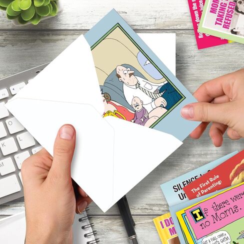 NobleWorks - 10 Assorted Funny Mothers Day Greeting Cards Bulk Box Set with Envelopes, Humor for Mom, Daughter, Sister, Girlfriend (10 Designs, 1 Each) Memories of Motherhood AC6783MDG-B1x10 in Saudi Arabia