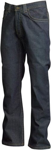 LAPCO FR Modern Jeans for Men, Flame Retardant Work Pants, Relaxed Fit, Low-Rise, Bootcut, Washed Denim, P-INDM45 in Kuwait
