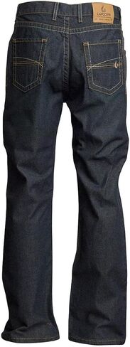 LAPCO FR Modern Jeans for Men, Flame Retardant Work Pants, Relaxed Fit, Low-Rise, Bootcut, Washed Denim, P-INDM45 in Kuwait