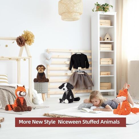Stuffed Animals Schnauzer Puppy Plush Toys 11 inches Soft and Comfort Dog Plushie for Boys and Girls, Grey/White in Saudi Arabia