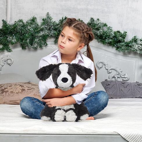 Stuffed Animals Schnauzer Puppy Plush Toys 11 inches Soft and Comfort Dog Plushie for Boys and Girls, Grey/White in Saudi Arabia