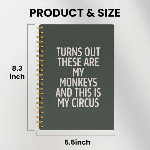 EKGJW Funny Notebooks for Work,Flesh Pink Aesthetic Journal, Funny Boss Day Gifts, Boss Gifts for Men Women, Funny Gifts for Boss, Boss Office Decor, Spiral Notebook 5.5x8.3 Inch（green） in Kuwait