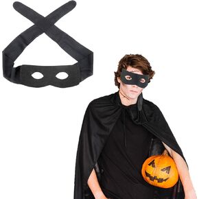 Dohia Black Halloween Thief Bandit Masquerade Mask Robber Bandit Eye Mask for Men Women ST1-Xtyz