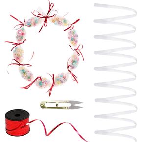 Heliltd Graduation Leis Netting Bags Candy Dessert Filler Include 33 Ft Leis Graduation Bags Ribbons Gold Iron Craft Scissors for DIY Graduate Gifts Christmas Birthday Wedding Hawaii Party Supplies