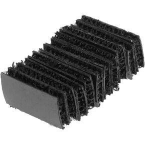 10 Pcs Universal Hook and Loop Tape Adhesive Back Double Sided Sticky-Back Home Office Phone Mount Adhesive Tape 0.39" x 0.79" Black
